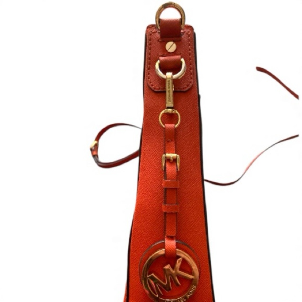 Michael Kors Jet Set Travel Orange Crossbody bag Y2K Needs New Strap - Picture 6 of 7